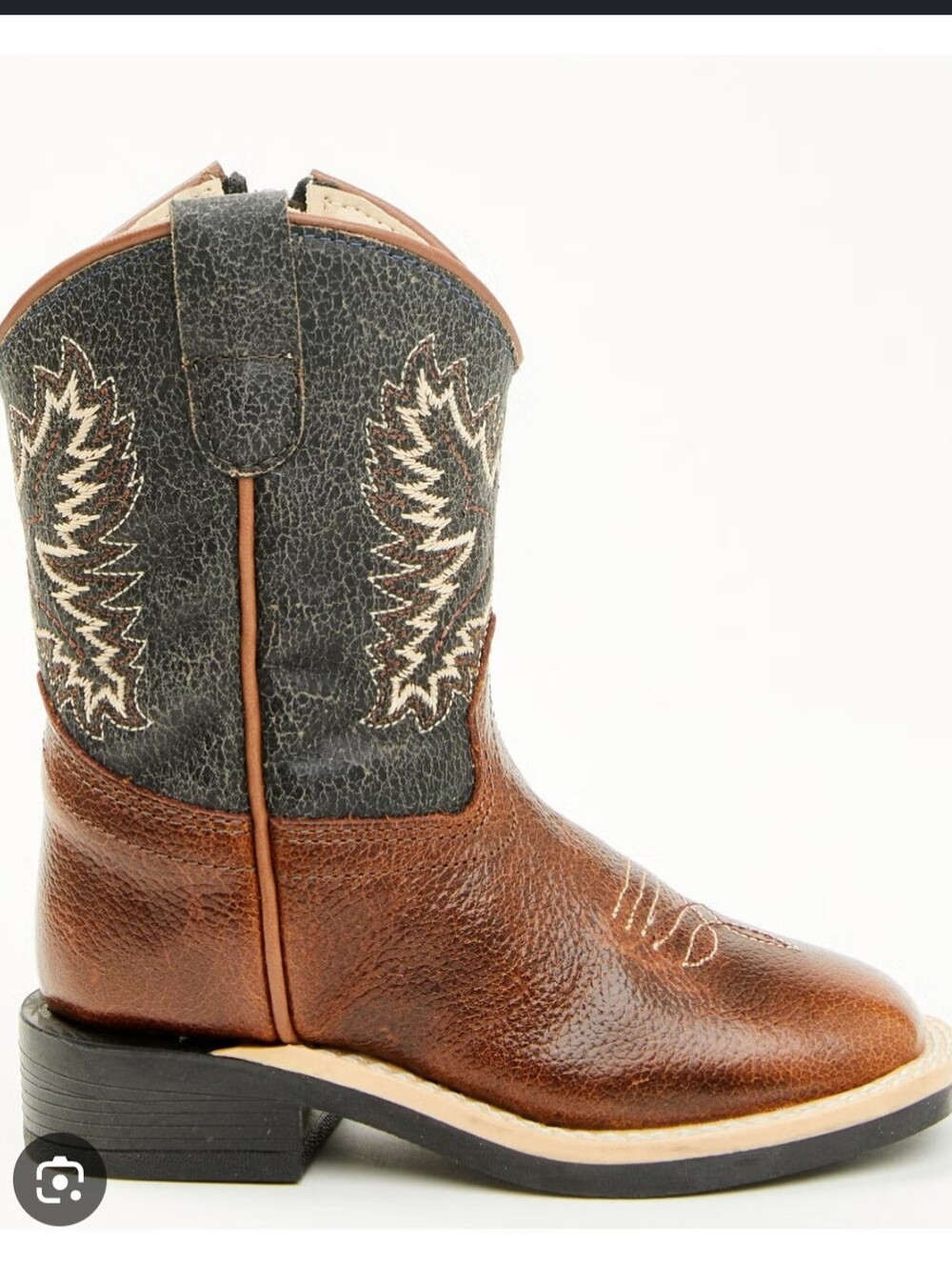 Cody James Leather Two-Tone Western Pull-On Boots — Brown & Black 12 D